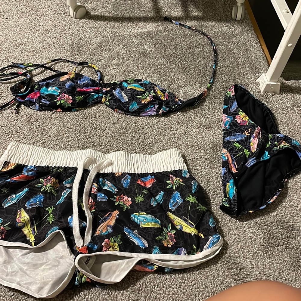 vintage car bikini set